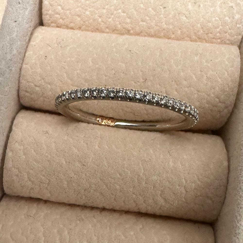 18k white gold Demarco eternity diamond wedding band - Picture 7 of 8